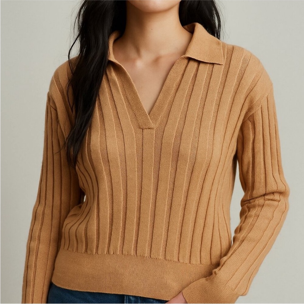 Womenâs Frank and Oak merino knit long sleeve top - Size Small